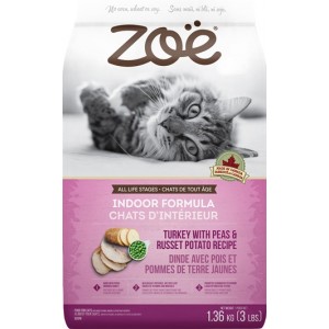 Zoe Cat Food Indoor Formula Turkey With Peas & Russet Potato