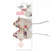 AFP Shabby Chic Cat Summer Mice - White