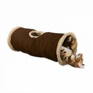 AFP Lambswool Find Me Cat Tunnel - Brown