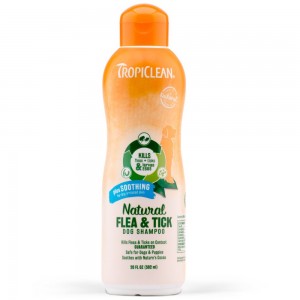 Tropiclean Natural Flea & Tick Plus Soothing Shampoo 20oz